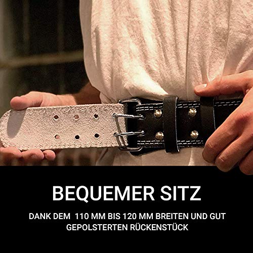 LEGEND Krafttrainingsgürtel, Fitness (Rindsleder) Gewichthebergürtel Crossfit – Trainingsgürtel (L)