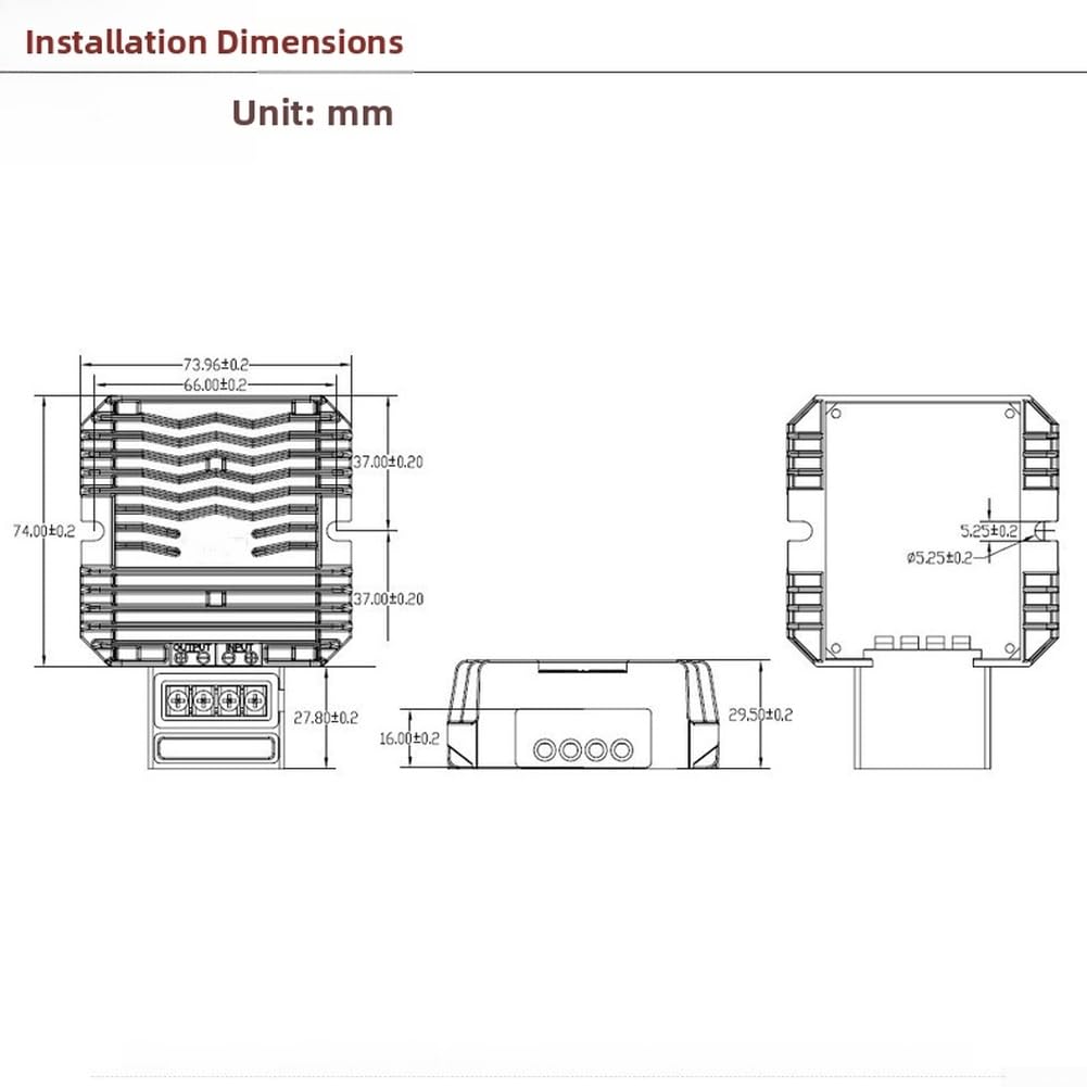 48V 60V 72V To 12V 10A DC-DC Step Down Converter For für lifepo4 For für battery For Chargers With Overcurrent Short Circuit And Reverse Polarity Protection