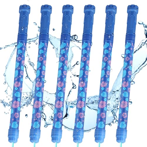 Halloscume 6 Pcs Kids Water Guns Bulk Hawaiian Party Favors 15.75' Palm Leaves and Flowers Water Squirters Blaster Shooters for Summer Swimming Pool...