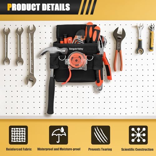 Tool Pouch,Professional Electrician Pouch, Multi-Pocket Belt Organizer,Suitable for Electricians/Carpenters/Plumbe (Black) 5 Tool Pouch,Professional Electrician Pouch, Multi-Pocket Belt Organizer,Suitable for Electricians/Carpenters/Plumbe (Black) - Image 5