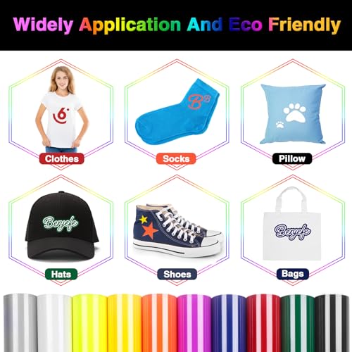 TORC 3D Puff HTV Heat Transfer Vinyl 12" x 10" 10 Sheet Pack - Assorted Colors, Iron-On for T-Shirts, DIY Crafts, Compatible with Cricut & All Cutters, Easy Cut & Weed - Image 7