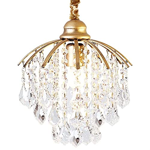 Lustre LED moderne doré avec double usage pour plafond de chambre et de balcon - 2