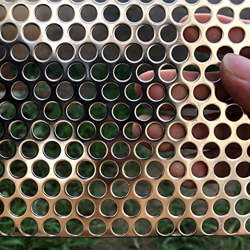 Produktbild von FengYoo Edelstahl Lochblech 406x255 Mm – 5 Mm Loch, 1,1 Mm Stärke, 304er Qualität – Für Grill, Deko, Sieb