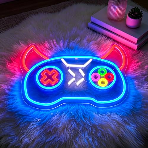 Image of Demon Game Neon Sign for Wall Decor Light Up Sign Led Signs for Game Room Party Home Wall Decor USB Powered