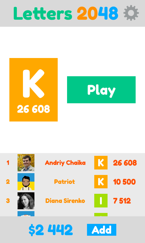 Letters 2048: Amazing Alphabet - App on Amazon Appstore