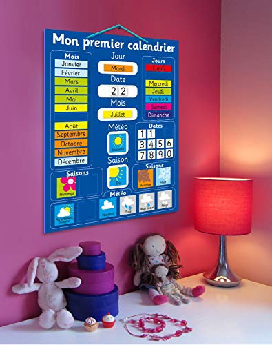 Fridge Magic Mein erster Kalender In französischer Sprache. 40 x 30cm Magnettisch