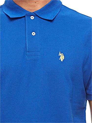 Image of U.S. POLO ASSN. Men Cotton Regular Fit Solid Polo With Small Pony | Two-Button Closure Pique Polo Shirt, Summer Fashion Golf Shirt