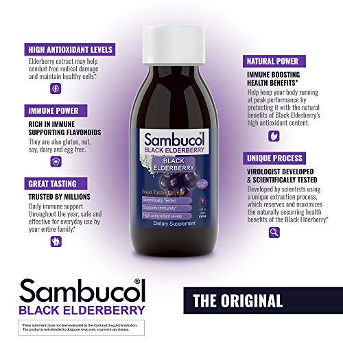 image for Sambucol Black Elderberry Original Formula, 4 Fluid Ounce Bottle, High