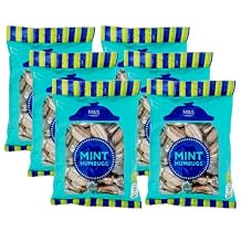 M&S Mint Humbugs, 225g, 6 Pack, Traditional British Boiled Sweets with Toffee Center, Vegetarian, Made in UK