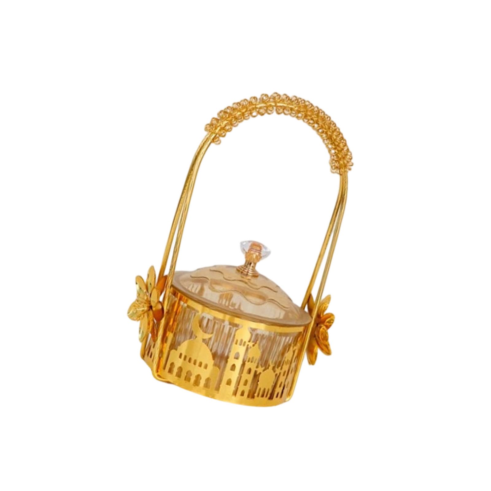 Decorative Metal Serving Tray for Kitchen Accent and Snacks Presentation Candy Food Storage Container Nonslip Serving Tray