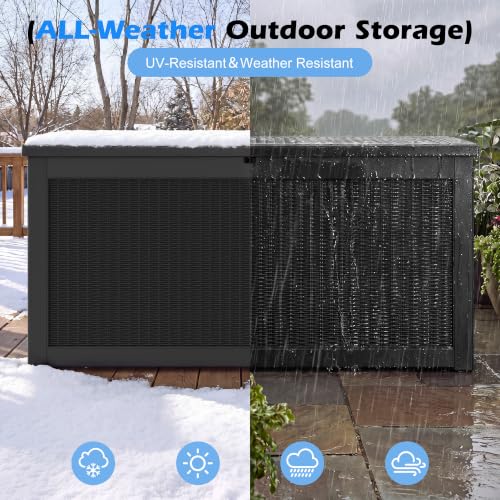 Image of Outdoor Storage Box Waterproof, 320 Gallon Deck Box for Patio Storage