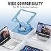 JOYEKY Laptop Stand for Desk, Adjustable Computer Stand with 360° Rotating Base, Ergonomic Laptop Riser for Collaborative Work, Foldable & Portable Laptop Stand, fits for All 10-16