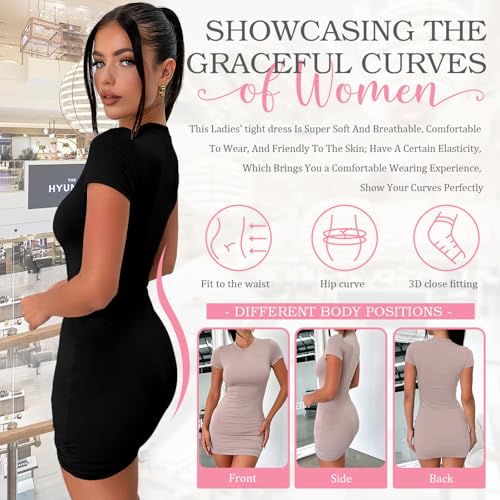 Custom Bodycon Dress - Personalized Stretchy Pencil Dress, High Waist Work & Party2