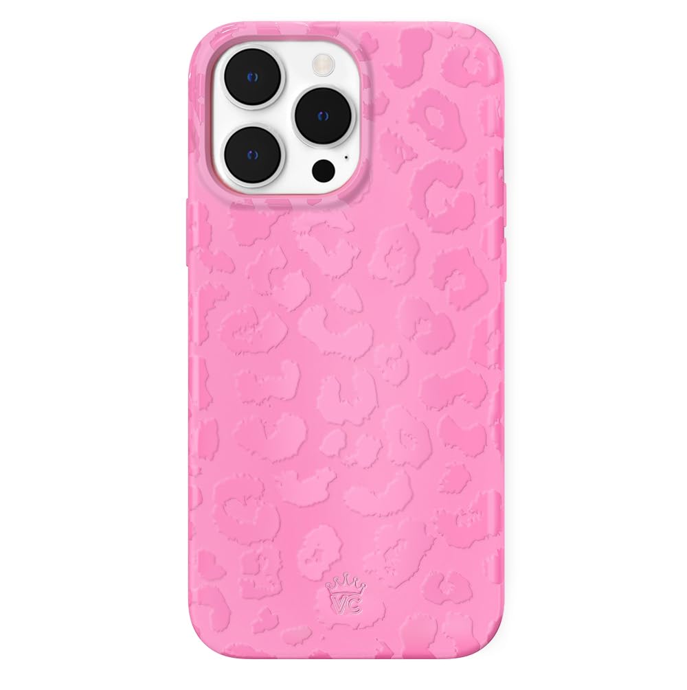 Velvet Caviar Designed for iPhone 14 PRO MAX Case Pink [8ft Drop Tested] Compatible with MagSafe - Cute Protective Cheetah Print for Women (Hot Pink Leopard)