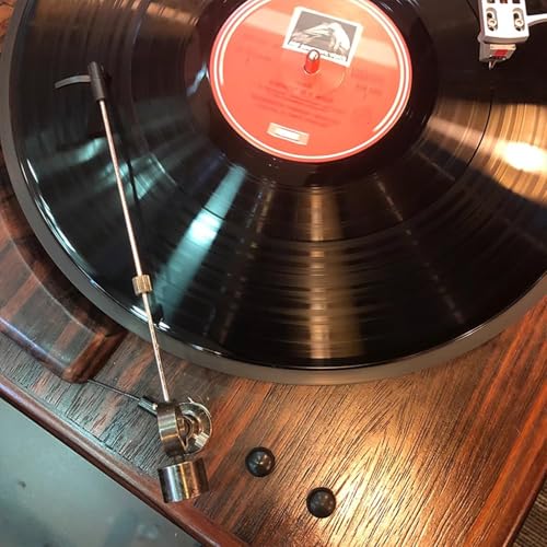 Spazzola per la pulizia dei dischi in vinile, braccio antistatico con filo di terra, altezza regolabile, misura universale, rimuove efficacemente la polvere, previene il salto dell'ago