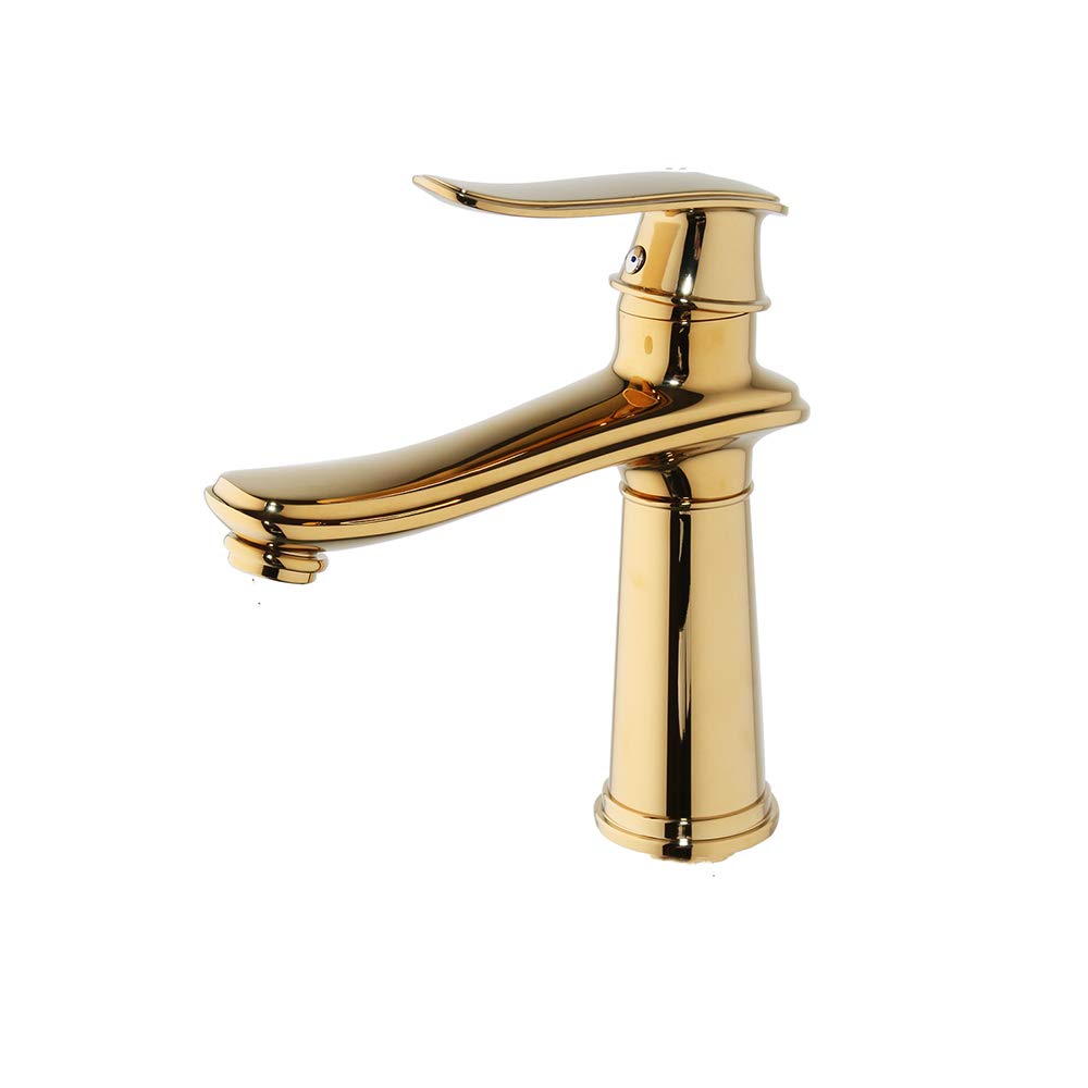 Robinet de lavabo or pour créer une ambiance spa moderne chez soi