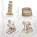 TAC IBEX Italian Rome Decorations Colosseum Leaning Tower of Pisa Rome Wolf Desktop Decor Ornament Gift Ancient Arena Amphitheatre Roman Tanks Building Sculpture Set of 4