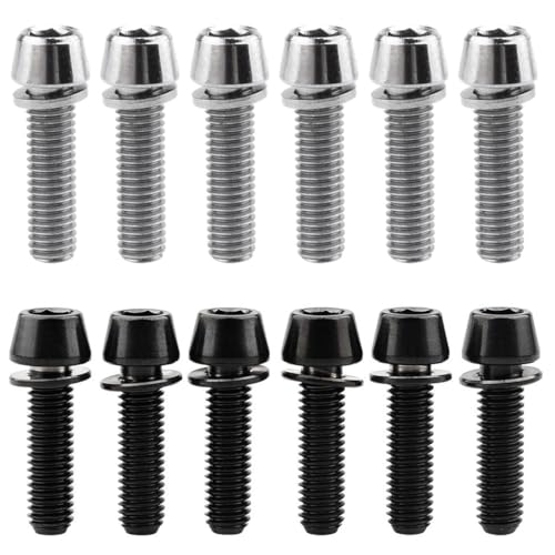 GXGM - GXGM Lot de 12 Boulons de Tige de Vélo M5x20 mm et Vis Porte-Bidon et Potence