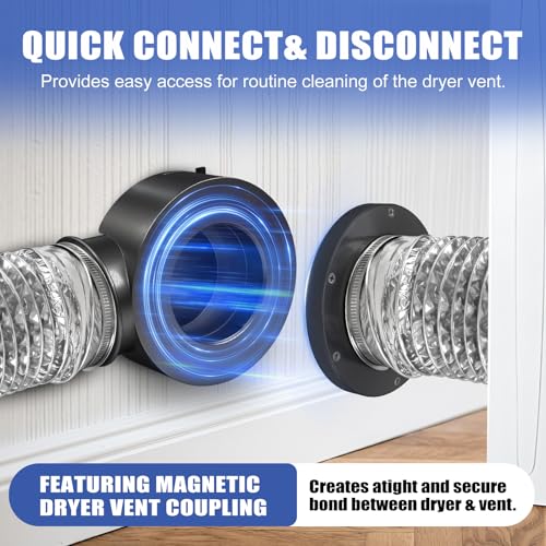 Image of 90 Magnetic Dryer Vent Coupler,Magnetic Dryer Vent Coupling 90-Degree Elbow with Strong Self-connection