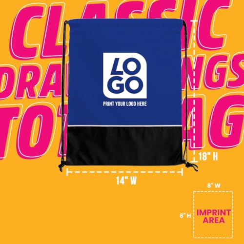 USMG Two Tone Classic Drawstring Tote Bags with Single Color Imprint for Marketing & Events4