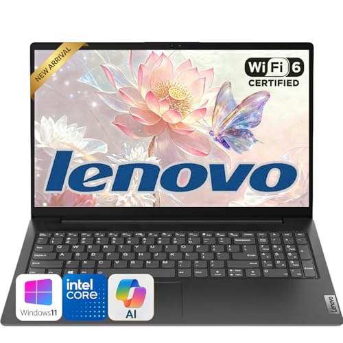 Image of Lenovo Laptop Computer for Business and Student, Intel 4-Core Processor, 15.6 inch FHD, 16GB DDR4 RAM, 1TB PCIe SSD, WiFi 6, Bluetooth 5.2, Type-C, RJ-45, HDMI, Numeric Keypad, Black, Windows 11 Pro