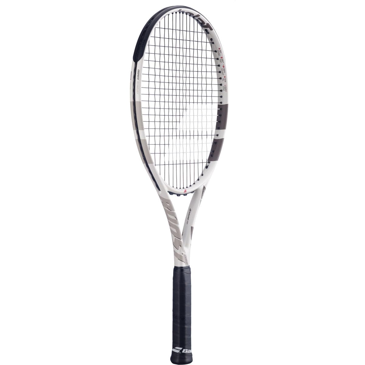 Babolat Boost Wimbledon - Raqueta de tenis con cuerdas, edición limitada, crema/marfil/beige oscuro, encordada con 16 g Babolat Syn Gut a tensión de rango medio