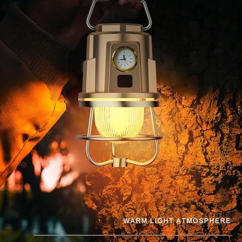 Image of Glaceon Camping Lantern, 1200mAh Powered Rechargeable Lantern Camping, Lantern Searchlight with Hanger & Hook,Emergency Lights for Home, USB Cable (GC-04)