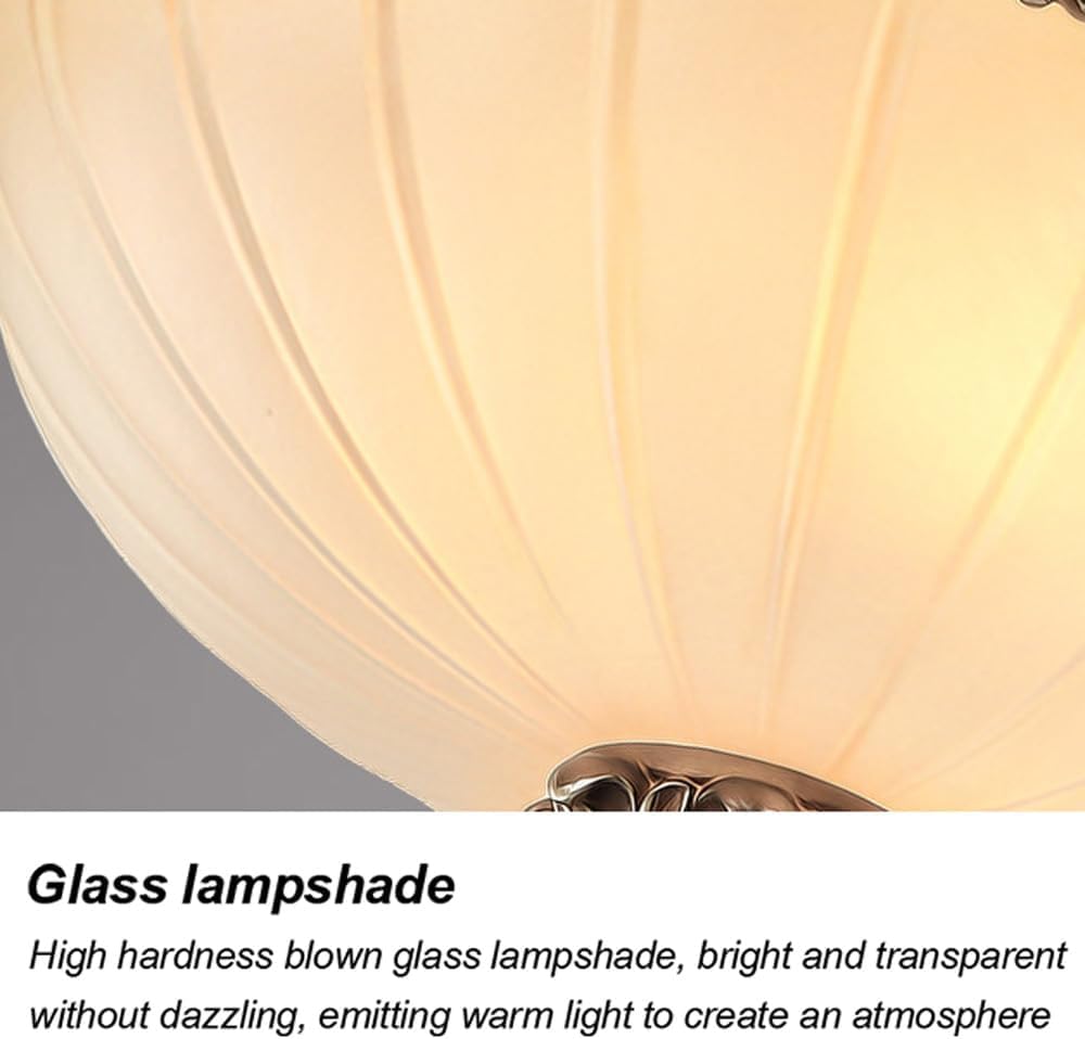 Przemysłowa Półpodtynkowa Oprawa Sufitowa Okrągła Szklana Lampa Do Przedpokoju Blisko Sufitu Szklana Oprawa Oświetleniowa Sufitowa W Stylu Vintage Lampa Sufitowa Do Przed, 45 * 20cm