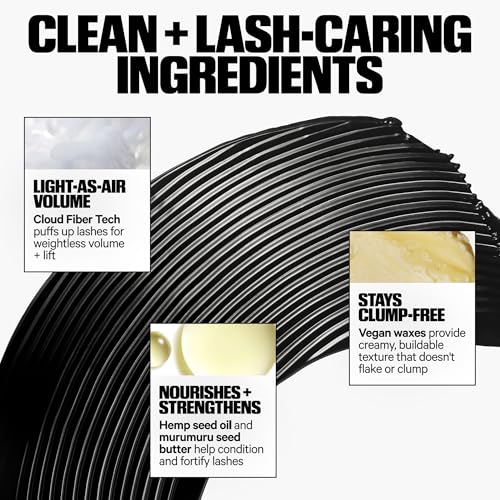 Image of Milk Makeup KUSH Big Hit Volumizing Mascara - 12HR Clean High-Volume Mascara for Lifting, Lengthening + Defining Lashes - Clump + Smudge-Free, Weightless + Safe for Sensitive Eyes - Black