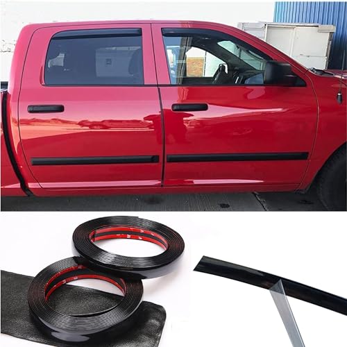 Nansh AUTO EXTERIOR AND INTERIOR MOLDING TRIM 16Ft Glossy Black Automotive Car Exterior And Interior Molding Trim Universal Bumper Window Door Body Side Decorative Strip Scratch-Proof thumb #1
