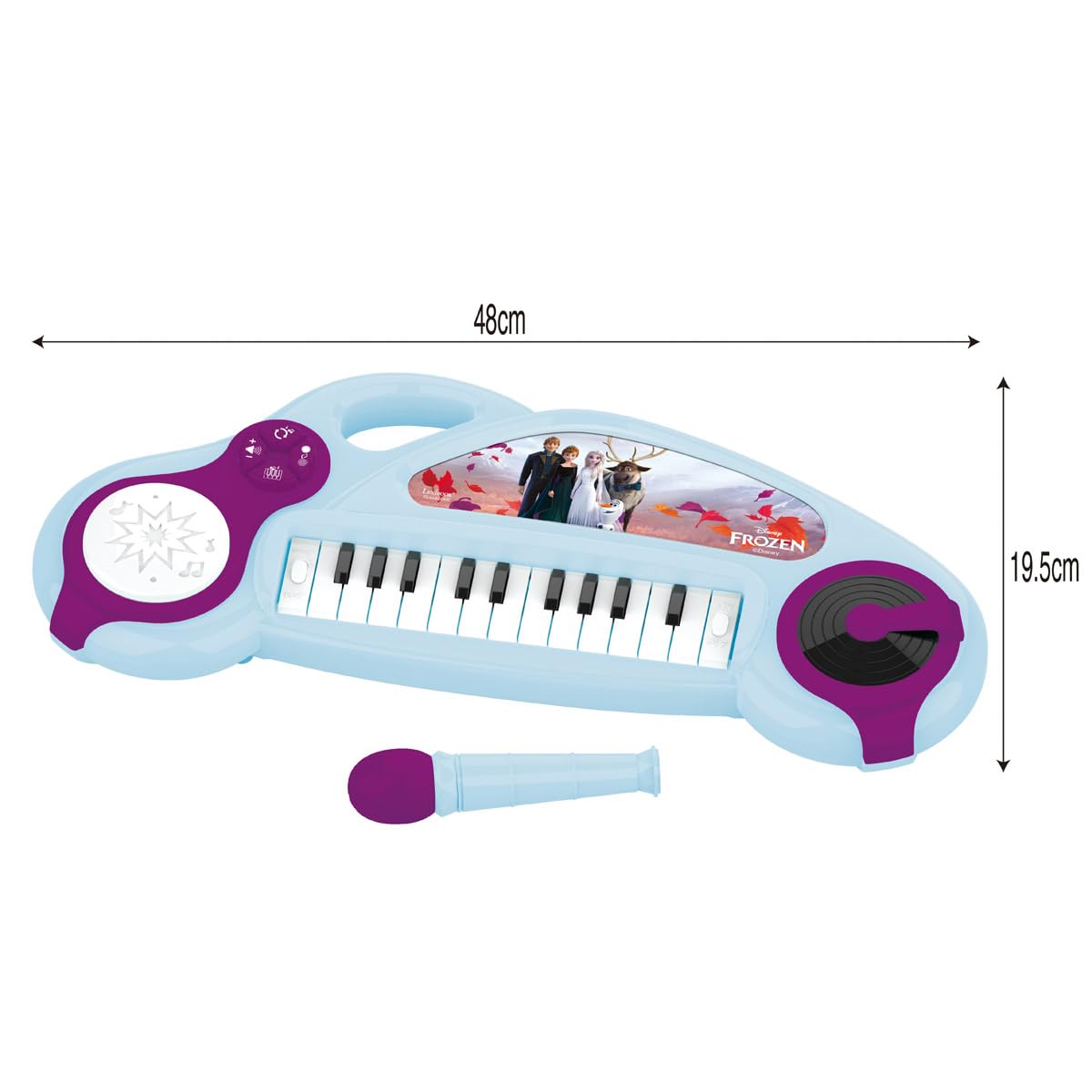 LEXIBOOK Frozen Electronic piano for children with light effects microphone, drums, built-in speaker, demo tunes, DJ player - Image 3
