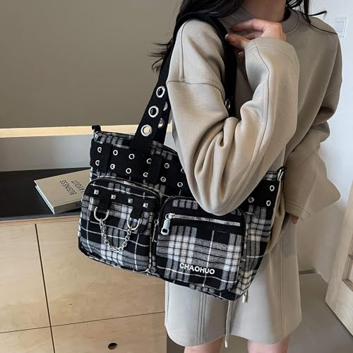 Goth Punk Messenger Bag, Emo Gothic Shoulder Bag2