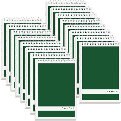 Carnet Steno à reliure spirale supérieure avec feuilles lignées Gregg pour une prise de note fluide