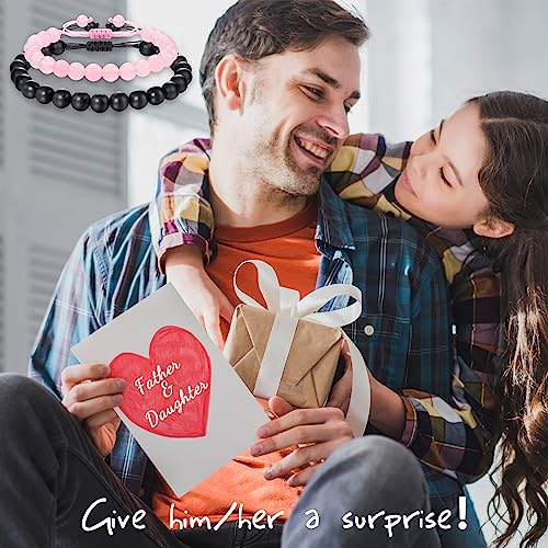 FYUKISS Father Daughter Matching Bracelet Natural Stone Jewelry -Gifts Ideas for Fathers Day Birthday2