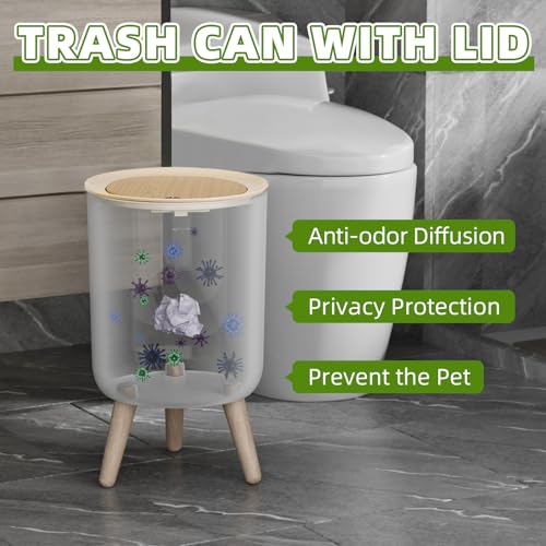 2 Pack Canecas de Basura con Tapa Presion y Diseño Moderno miniatura 3