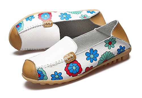 Image of VenusCelia Women's Floral Comfort Walking Flat Loafer