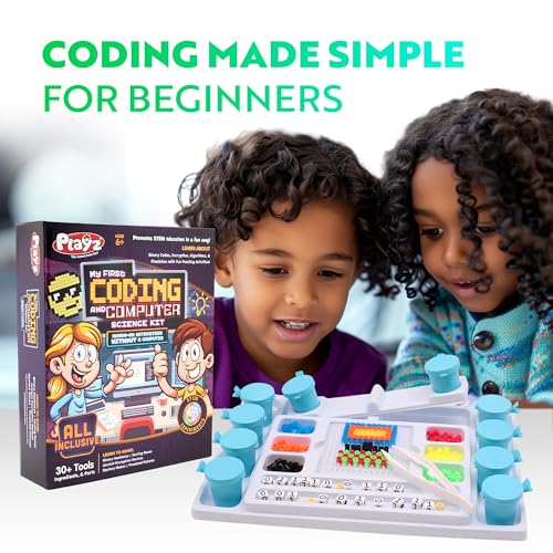 Playz My First Coding & Computer Science Kit - Learn About Binary Codes, Encryption, Algorithms & Pixelation Through Fun Puzzling Activities Without Using a Computer for Boys, Girls, Teenagers, Kids - Image 7