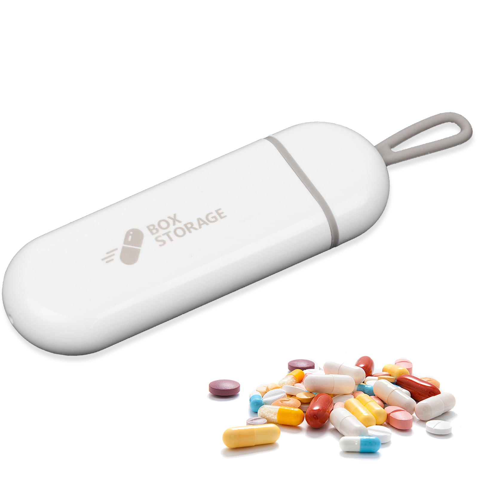 OUZHOU Small Pill Box, Pill Organizer for Travel, Pill Box Organiser Moisture-Proof Small Pill Box Medication Organizer with 3 Compartments for Daily Travel Work Vitamins Medication