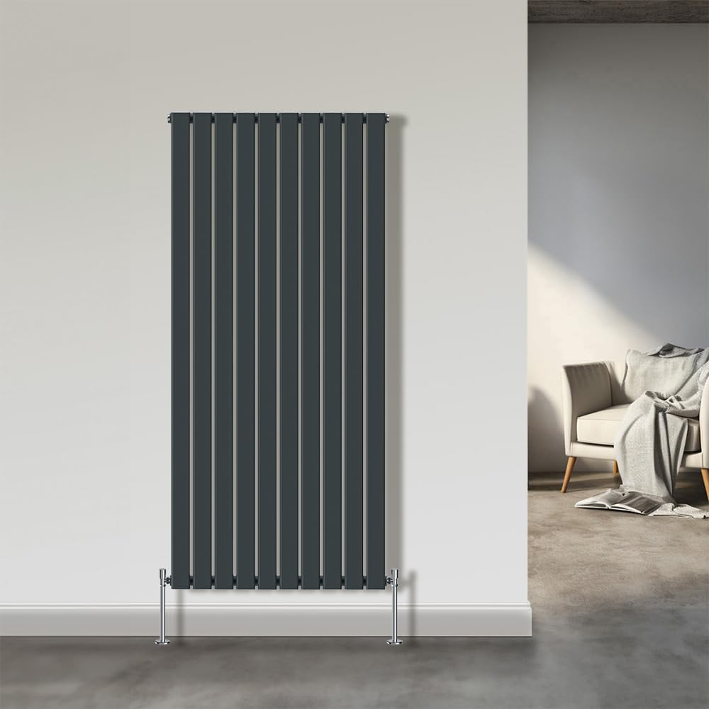 NRG 1800x680mm Single Flat Panel Vertical Radiator Anthracite