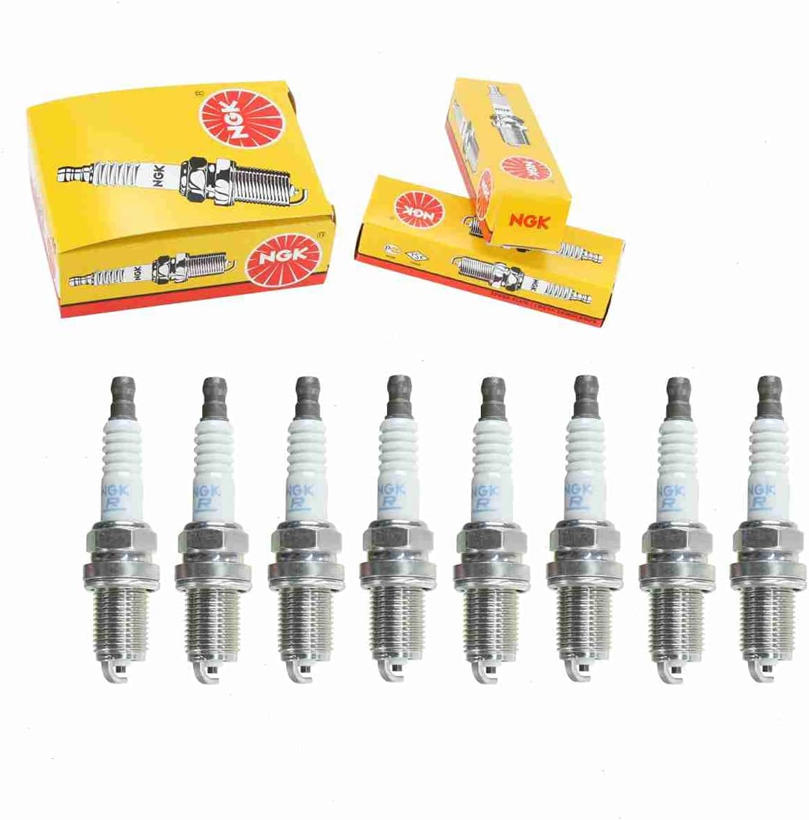 8 pc NGK Standard Spark Plugs compatible with Jaguar XJ8 4.0L 4.2L V8 1998-2009