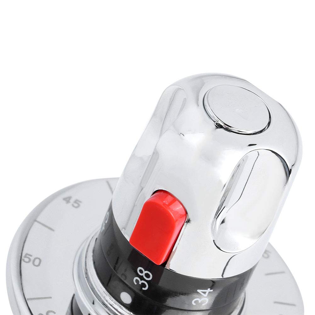 Mitigeur Thermostatique pour Douche et Bain - Mélangeur en Laiton avec Vanne pour Chauffe-Eau Domestique