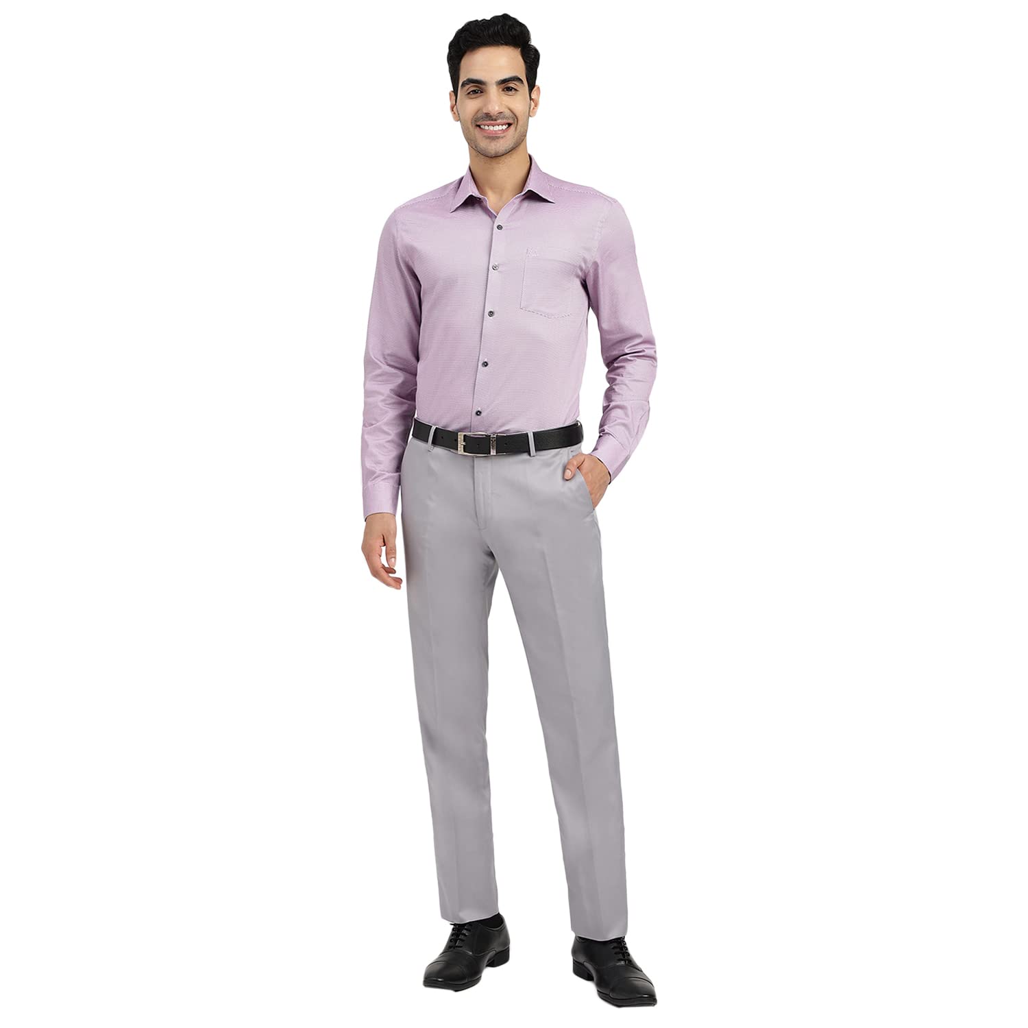 arrow Men's Mid Rise Tailored Pants-picture-30