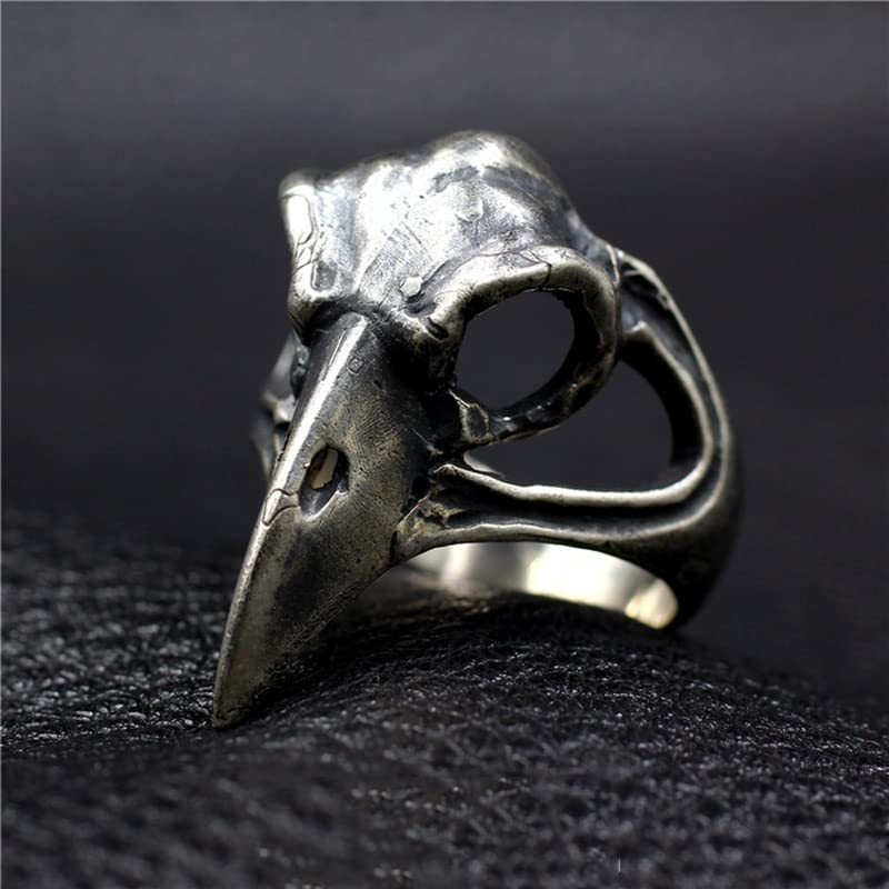 Amazon.co.jp: バード スカル リング ～ カラス リング ～ スケルトン