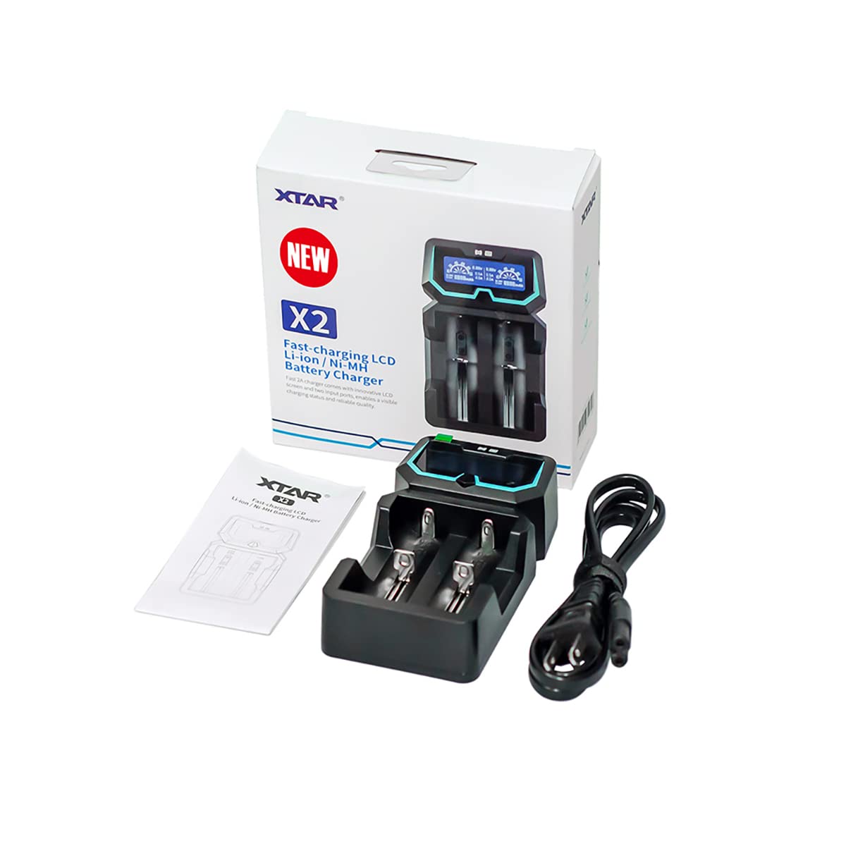 XTAR X2 Rechargeable Battery Charger (not Included Any Batteries)