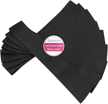 Dreamlover Black Elastic Bands for Sewing, 2 Inch x 6 Yard