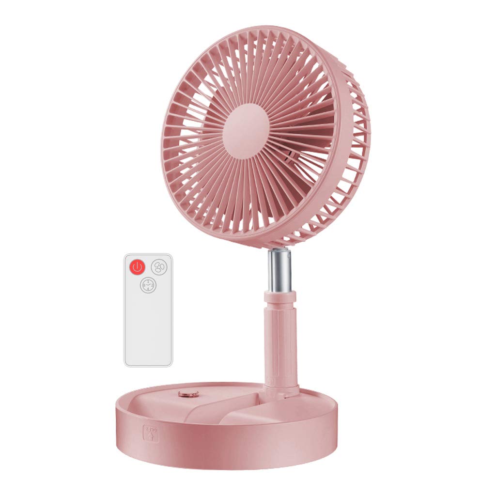 Ventilatore da tavolo telescopico pieghevole da 7200 mAh, con telecomando e temporizzazione, 4 velocità, ricaricabile, USB, per casa e campeggio all'aperto