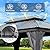 Domi Hardtop Gazebo 10x14FT, Outdoor Gazebo with Galvanized Steel Double Roof, Metal Gazebo with Drainage System, Detachable Curtain and Netting, Metal Pavilion Gazebo for Patio Deck Garden, Gray