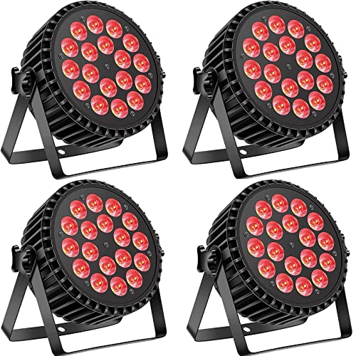 【Sorgente luminosa e materiale】luci LED Par utilizzano la più recente tecnologia LED, RGBW 4 in 1 LED, 18 *10W alta luminosità, basso consumo energetico.Materiale di alloggiamento in alluminio,buona struttura ventilazione, il calore velocemente.