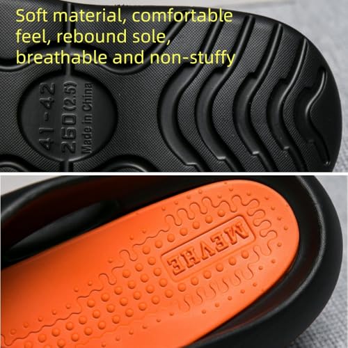 Comfortable Summer Flip Flops with Thick Soles,Arch Support Soft Durable Orthopedic Sandals，Non-Slip Slip on Beach Shoes4