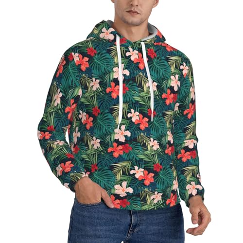 Sweat à capuche homme imprimé hawaïen vêtement d'extérieur décontracté